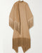 Beige High Neck Style Fringed Kaftans