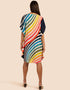 Multi Silk Crepe Kaftan Back View