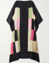 Black Latest Soft Silk Crepe Kaftan Back View