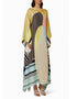 Multi Soft Satin Silk Kaftan