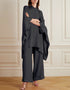 Dark Grey Heavy Designer Heavy Maxi Dress designer kaftan