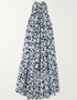 Tuna Blue Heavy Designer Digital Printed Maxi Dress multi color kaftan