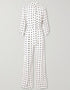 Trendy Designer Party Wear Jumpsuit With Neck Belt White Korean Bsy Dress Close-up View