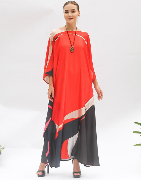 Red Free From Chest With Length 56 Inch