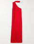 red viscose silk trendy designer party wear maxi dress dress digital printed work jsdc-7030-red Back View