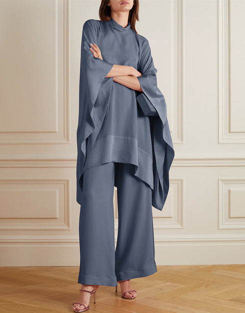Mercury Grey Heavy Designer Heavy Maxi Dress Closure View