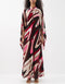 Designer Party Wear Maxi Dress Red French Moss Maxi Dress Front View