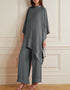 Grey Heavy Designer Heavy Maxi Dress Closure View