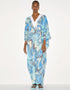 Sky Blue Cotton Blend Gown