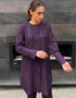 Purple Nirvana Silk Pant Shirt Front View