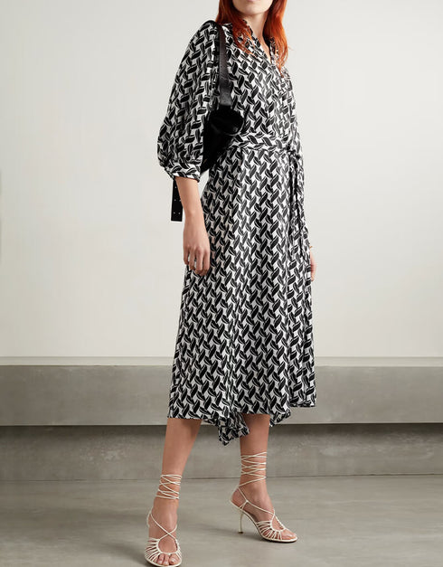 Hit Grey Latest Printed Maxi Dress