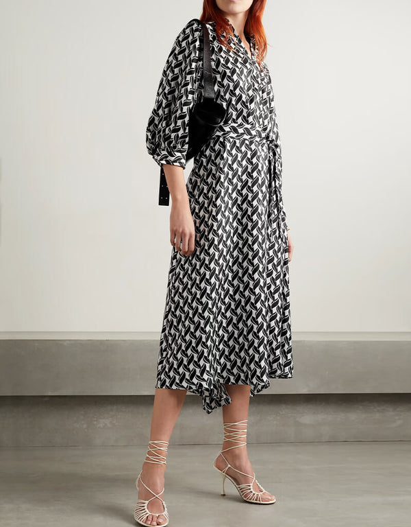Hit Grey Latest Printed Maxi Dress