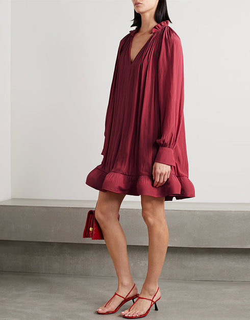 Maroon Roman Crush Gown Front View