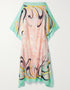 Trendy Designer Party Wear Kaftan Style Coord Sets Sweet Pink Soft Cotton Suit Side View