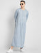 Blue Thobes Cotton Blend Plain Solid Work