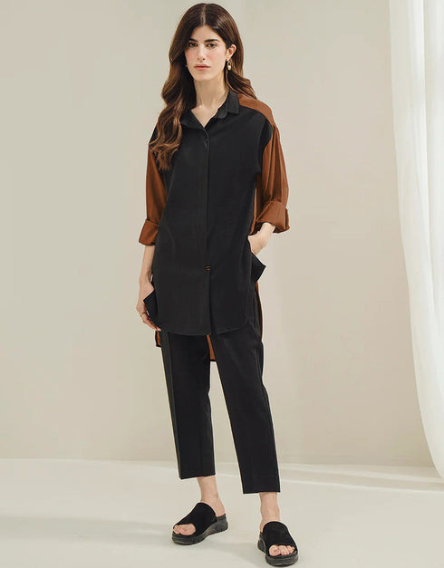 Rust Korean Bsy Pant Shirt Front View