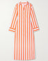 Designer Party Wear Maxi Dress Orange Rayon Blend Maxi Dress Back View