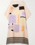 Beige Latest Soft Silk Crepe Kaftan Back View