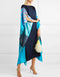 Blue Latest Soft Silk Crepe Kaftan