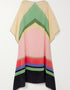 Multi Latest Soft Silk Crepe Kaftan Back View