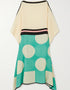 Cream Soft Satin Silk Kaftan Closure View