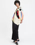 Cream Soft Satin Silk Kaftan Closure View