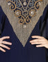 Modern Blue Georgette Hand Zari Embroidery Farasha