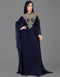 Modest Blue Georgette Hand Zari Embroidery Farasha