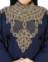 Modest Blue Georgette Hand Zari Embroidery Farasha