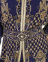 Muslim Blue Georgette Hand Zari Embroidery Kaftan