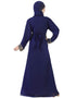 Muslim Blue Georgette Hand Zari Embroidery Kaftan