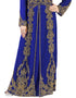 Modern Blue Georgette Pearl Embroidery Kaftan