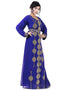 Designer Blue Georgette Stone Embroidery Kaftan