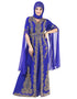 Trendy Blue Georgette Pearl Embroidery Kaftan