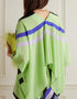 Light Green Silk Crepe Kaftan Back View