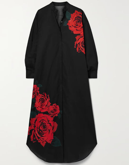 Onyx Latest Printed Maxi Dress Closure View