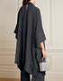 Dark Grey Heavy Designer Heavy Maxi Dress Back View