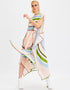 Beige Silk Crepe Kaftan