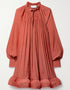 Rust Roman Crush Gown Close-up View