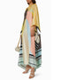 Multi Soft Satin Silk Kaftan Closure View