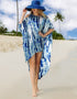 Blue Cotton Blend Maxi Dress