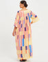Multi Poly Rayon Cotton Kaftan Closure View