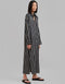 Designer Party Wear Maxi Dress Black Heavy Organza Silk Maxi Dress Front View