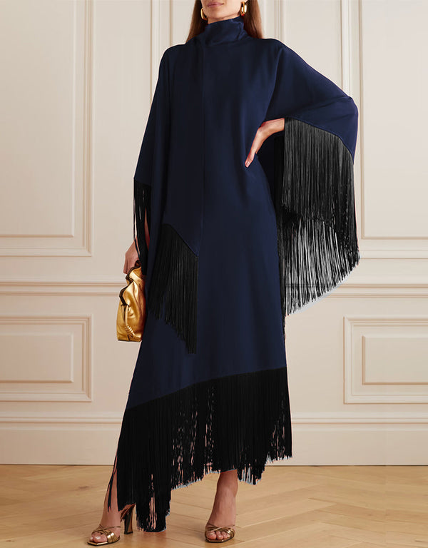 Navy Blue Heavy Designer Heavy Maxi Dress