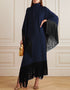 Navy Blue Heavy Designer Heavy Maxi Dress