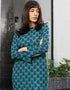 Forest Green Kurti Top Style Closure View