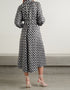 Hit Grey Latest Printed Maxi Dress Closure View
