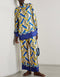 Designer Readymade Co-Ord Sets With Belt And Pockets Pale Silver Soft Satin Silk Pant Suit Front View