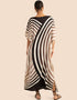 Multi Fancy Soft Satin Silk Kaftan Closure View