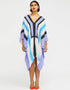 Multi Fancy Soft Silk Crepe Kaftan Closure View